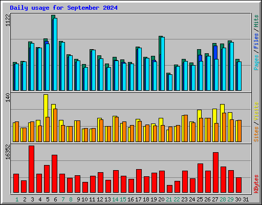 Daily usage for September 2024