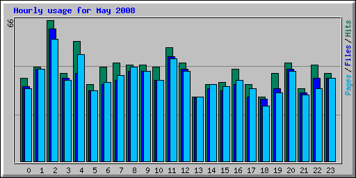 Hourly usage for May 2008