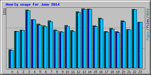 Hourly usage for June 2014