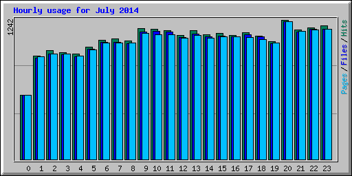 Hourly usage for July 2014