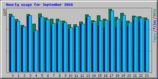 Hourly usage for September 2016