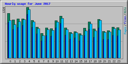 Hourly usage for June 2017