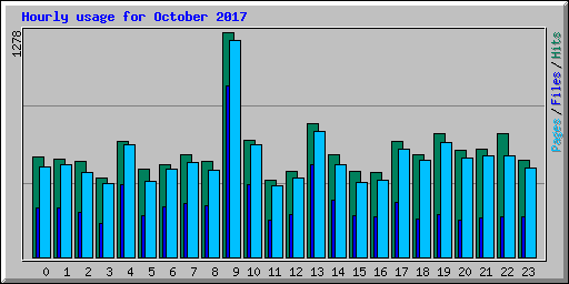 Hourly usage for October 2017