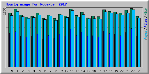 Hourly usage for November 2017