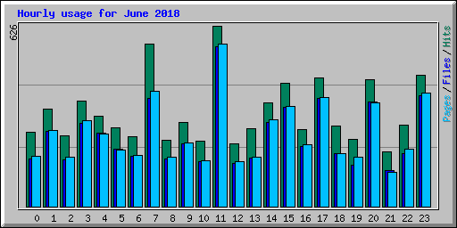 Hourly usage for June 2018