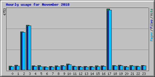 Hourly usage for November 2018