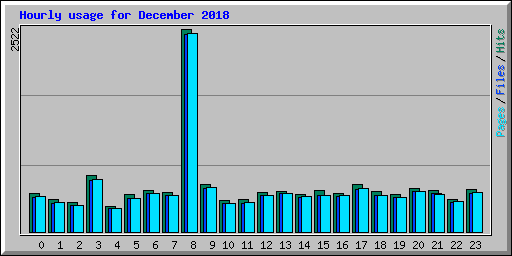 Hourly usage for December 2018