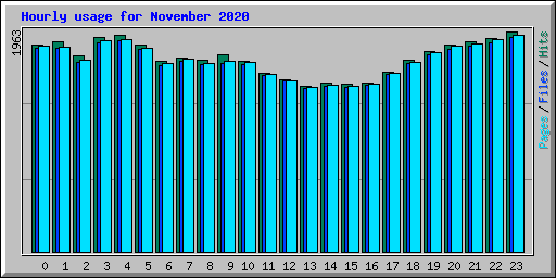 Hourly usage for November 2020