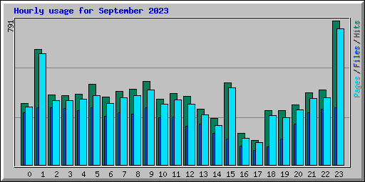 Hourly usage for September 2023