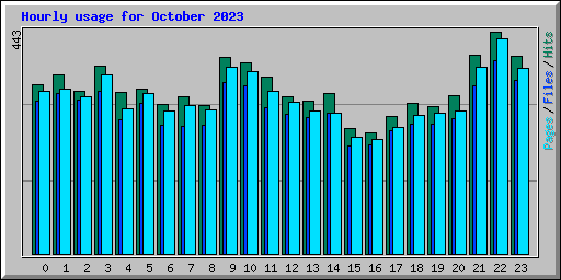 Hourly usage for October 2023