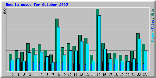 Hourly usage for October 2025
